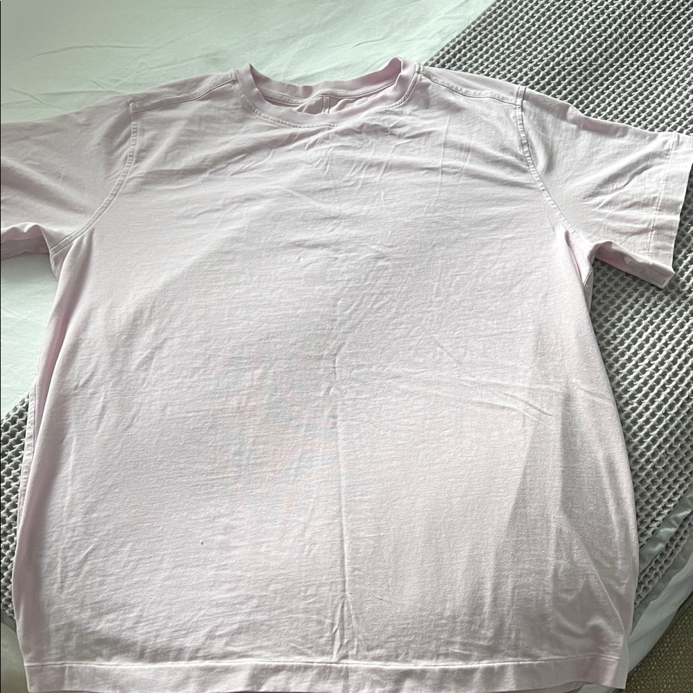 Lululemon organic cotton all yours shirt, pink, large